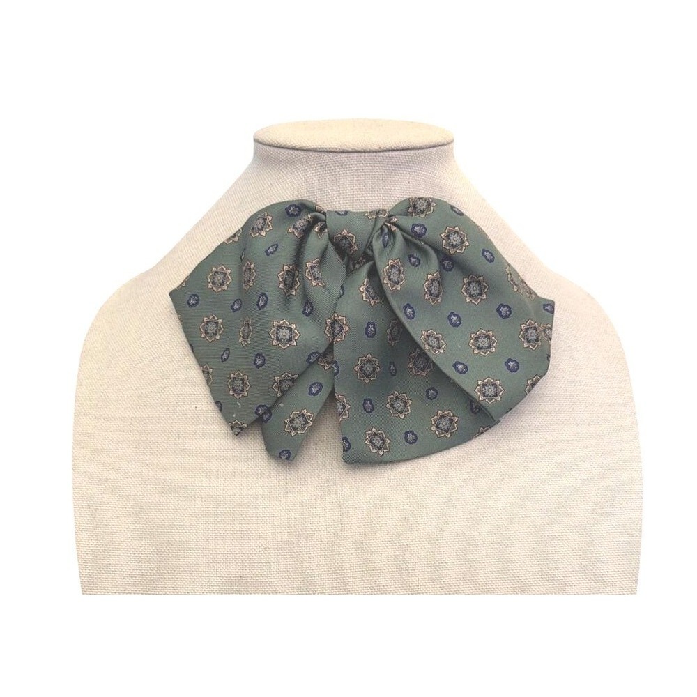 Vintage Van Horn Designs Silk Bow Tie Dark Academia Preppy Collegiate